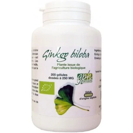 GPH DIFFUSION GINKGO BILOBA Bio 200 gélules