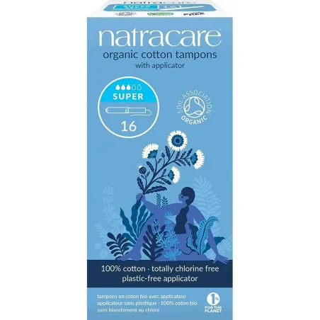 natracare tampons super avec applicateur 16u
