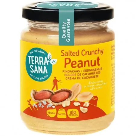 TERRASANA Beurre de cacahuète crunchy Bio, 250g