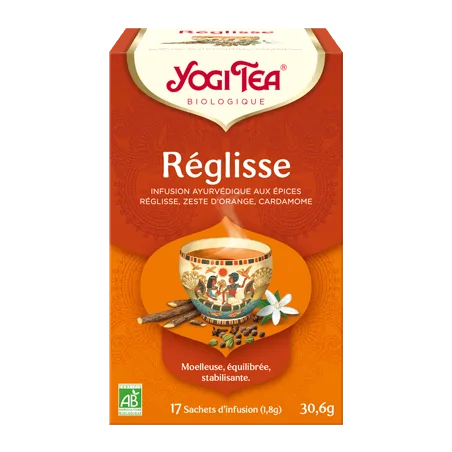 YOGI TEA Réglisse 17x 2g (Réglisse, cannelle, gingembre, zeste d'orange)