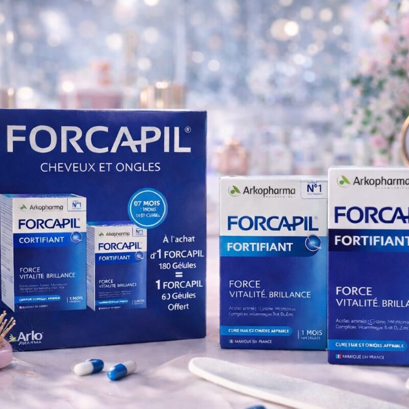 Forcapil Duo Pack - 180 gélules + 60 gélules - Complément Alimentaire Cheveux et Ongles.