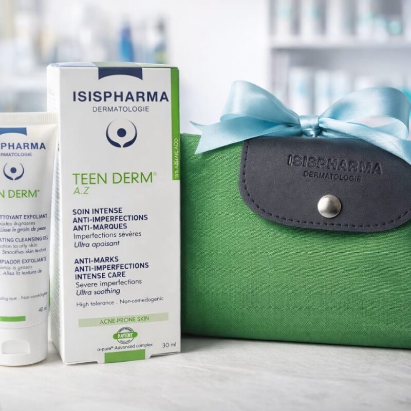ISISPHARMA Pack Teen Derm Traitement de l'Acné Gel Nettoyant Crème Hydratante Peaux Acnéiques Adolescents